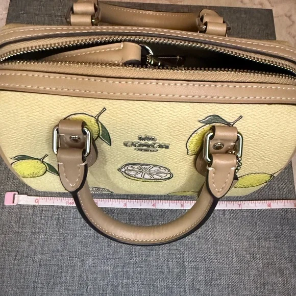 NWT Coach Mini Rowan Lemon (NYC) Crossbody Satchel - Picture 14 of 15